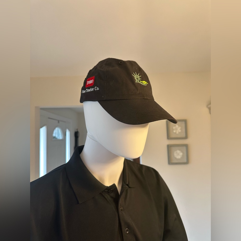 Liberty National Imperial golf hat, adjustable strap hundred 100% cotton black